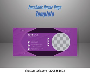 Facebook cover Vector Template and banner social media. business social media cover and home social media banner and promotion timeline social media post. file with layered and EPS 10