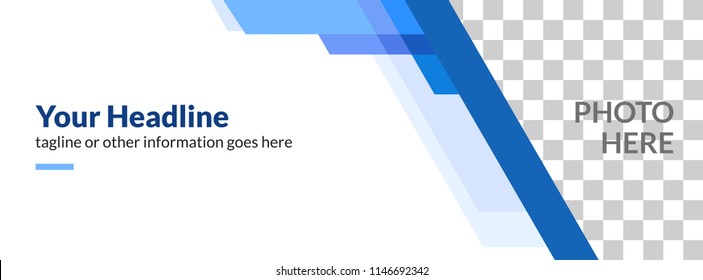 Facebook Cover Web Banner Social Media Business Company Blue Abstact Design Template Vector