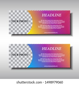 Facebook cover Web Banner Social Media. Banner set. Vector illustration.
