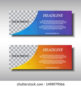 Facebook cover Web Banner Social Media. Banner set. Vector illustration.