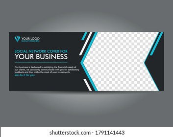 Facebook Cover Web Banner Social Media Design Template Vector EPS 10