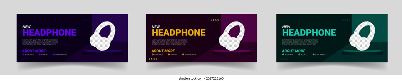 Facebook Cover Web Banner Social Media Design Template Vector. Creative and corporate cover design. Abstract banner design for ads, banner social media, banner fashion sale. Business Facebook cover.JM