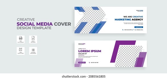 Facebook Cover, Web Banner , Social Media Cover Design Template.