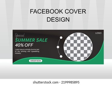 Facebook Cover Web Banner Social Media Design Stripe Template Vector