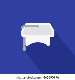 Facebook Education Icon Vector. info graphic. Social Media User Interface Sign. University Flat Illustration. FB People UI Symbol. 2016 Design