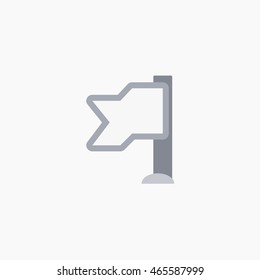 Facebook flag Icon Vector. tag graphic. social media User Interface Sign. country Flat Illustration. FB UI Symbol. 2016 Design