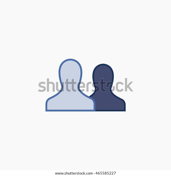 Facebook Friends Icon Vector Social Media Stock Vector Royalty Free