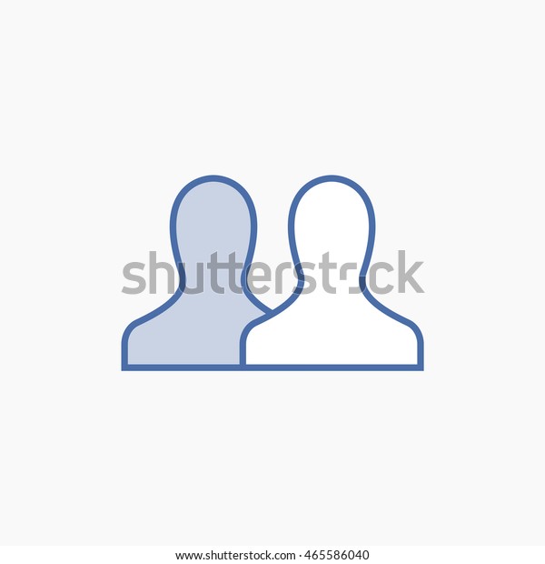 Facebook Friends Icon Vector Social Media Stock Vector Royalty Free