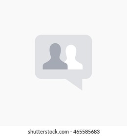 Facebook friends user interface Icon Vector. Social Media person flat illustration. FB people UI sign and symbol. 2016 design