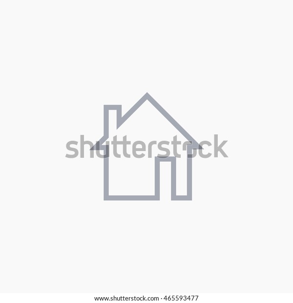 Facebook Go Home Icon Vector Homepage Stock Vector Royalty Free 465593477