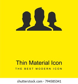 Facebook Group Bright Yellow Material Minimal Icon Or Logo Design