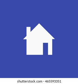 Facebook Home Icon Vector. Homepage Graphic. Social Media User Interface Sign. Flat Illustration. FB UI Symbol. 2016 Design