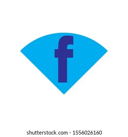 Facebook icon vector illustration, Facebook social media vector icon. F letter logo symbol. Premium quality.
