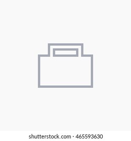 Facebook Job information outline Icon Vector. Case Graphic. Work Social Media User Interface Sign. Flat Illustration. FB UI Symbol. 2016 Design