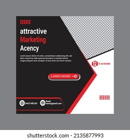 Facebook mobile cover templates vector design,  Black and Red background color with stripe line shape