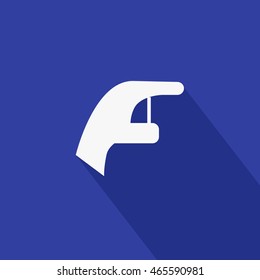 Facebook poke Icon Vector. Say hello graphic. social media User Interface Sign. hand Flat Illustration. FB people UI Symbol. 2016 Design