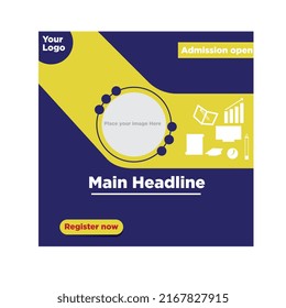 Facebook Post Design for the people who wants to promote their schools on social media for promotion , branding and grow their facebook page.