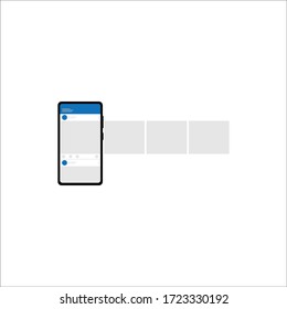 Facebook Profile On Phone Icon Vector