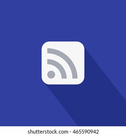 Facebook RSS Icon Vector. News Feed Graphic. Social Media User Interface Sign. Flat Illustration. FB UI Symbol. 2016 Design