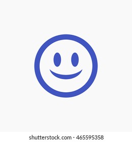 Facebook Smile emoji Icon Vector. Head Graphic. Social Media User Interface Sign. Flat Illustration. FB UI Symbol. 2016 Design