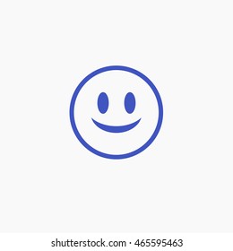 Facebook Smile emoji Icon Vector. Head Graphic. Social Media User Interface Sign. Flat Illustration. FB UI Symbol. 2016 Design