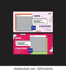 Facebook Social Media Marketing Ads Digital Content Template Design 2022