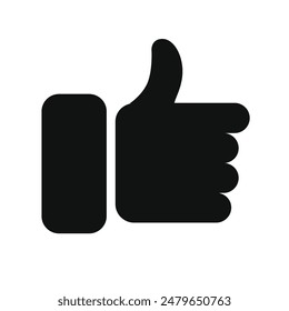 Facebook thumb up like on white background.