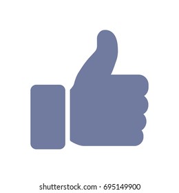 Facebook Thumbs Up Icon. Modern Design. Vector Illustration. EPS10.
