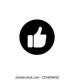 Facebook thumbs up, like, love icon.Flat social media icon.