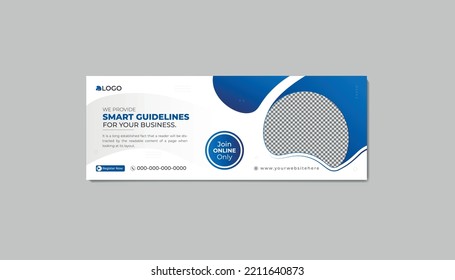 Facebook timeline cover design Corporate abstract Business cover Web Banner