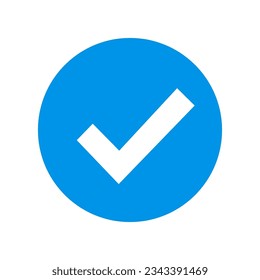 Facebook verified profile badge. Blue verified facebook account icon. Social media account verification icon. Blue check mark sign. Guaranteed safety person sign. Approved tick profile - vector