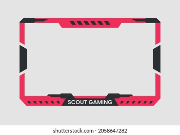 diseño de pantalla de streaming en vivo de facecam y tema de neón. Video en vivo, flujo en línea estilo de tecnología futurista. Resumen de la interfaz de usuario digital. botón de streaming en vivo.	
