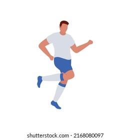 Faceless Athlete Character In Running Pose.