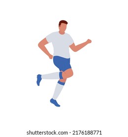 Faceless Athlete Character In Running Pose.