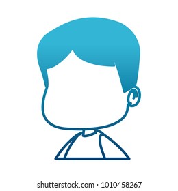 Faceless boy cartoon