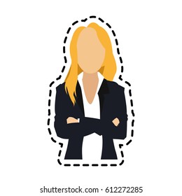 faceless business woman icon image 