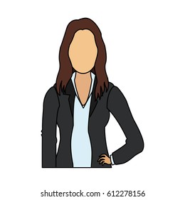 faceless business woman icon image 