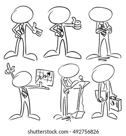 Faceless businessmen characters