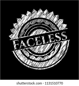 Faceless chalkboard emblem
