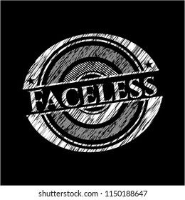 Faceless chalkboard emblem