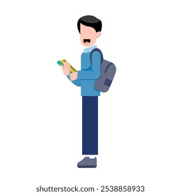 Personagem Sem Rosto De Estudante Masculino
