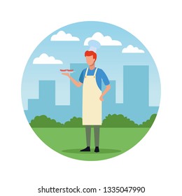 faceless chef barbecue food