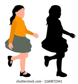 faceless child, girl and silhouette of a child