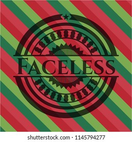 Faceless christmas badge.
