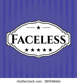 Faceless colorful card