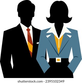 Trabajadores corporativos sin rostro. Vestido con traje.