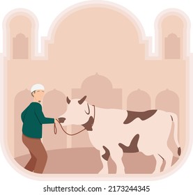 Ilustración faceless eid al adha Vector
