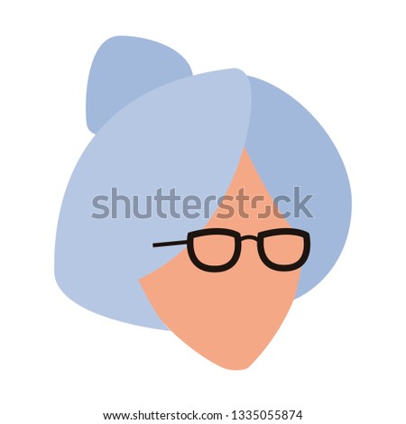 faceless elder woman head
