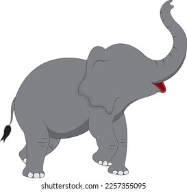 Un elefante sin rostro con un tronco alto