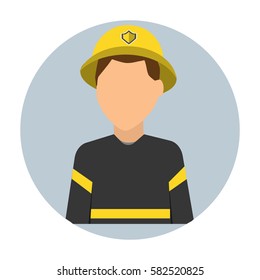 Faceless fireman icon